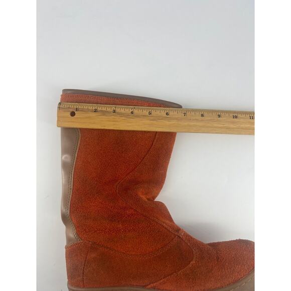 Keen Wilamette Mid Calf Boots Womens Size 6.5 Orange Suede Waterproof Pull On - Picture 5 of 10